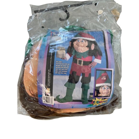 Applause Costume One Size Santas Elf Ralph Parade Green Red Oversized Hat NEW - Picture 1 of 6